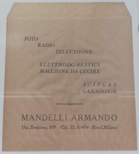 Busta contenitore disco musicale 45 giri (1960/63)